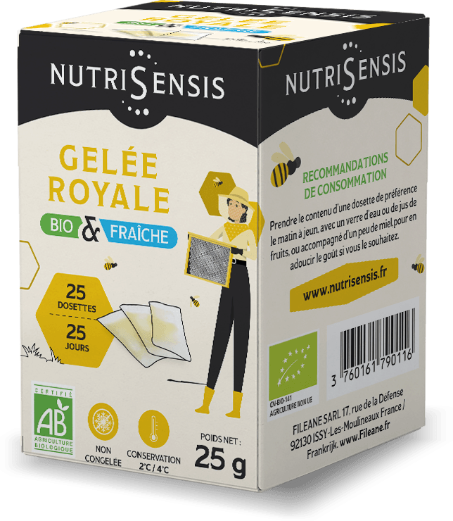 Gelée-royale-25 g dosettes Nutrisensis